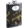 Army Green Camouflage & Stainless Steel Liquor Flask - 8oz by Visol - No custom engraving - Flasks - Visol - VF9003