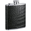 Beau Monde Black Crocodile Leather Hip Flask - 6 oz by Visol - Flasks - Visol - VF1152