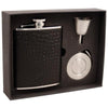 Beau Monde Crocodile Leather 6oz Stellar Flask Gift Set by Visol - Flask Gift Sets - Visol - VSET32-1152