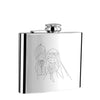 Bride & Groom Wedding me Liquor Flask - 6 oz by Visol - No custom engraving - Flasks - Visol - 5002Wedding1E225