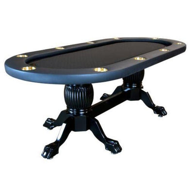 Elegant and sleek oval Poker table with plush armrest - Cave Selection - Poker Table - BBO Poker tables - BBOELITER